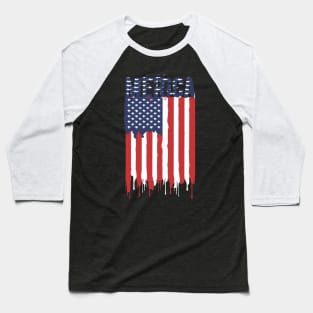 Independence Day usa   4 of July America flag Baseball T-Shirt